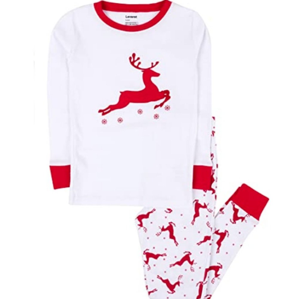 NWT - Leveret Child Reindeer Christmas Pajamas